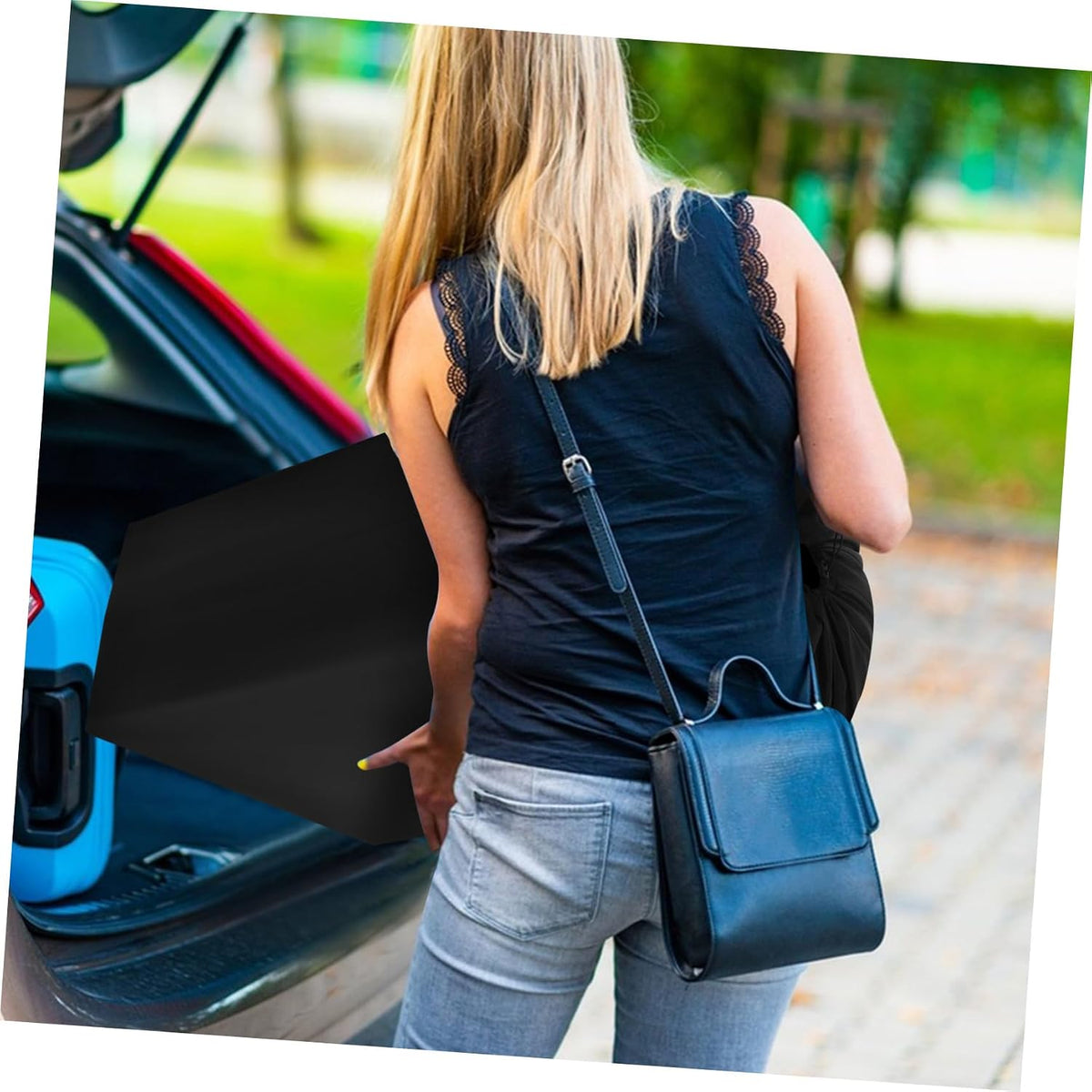 Stroller Travel Bag for Airplane Gate Check, Nylon Storage Pouch Black