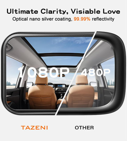 Baby Car Mirror for Rear Facing Car Seat, Patented Stable Hook Clip