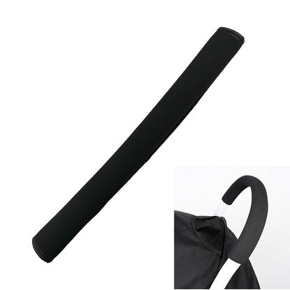 Universal Stroller Handle Sleeve Cover, Replacement Baby Stroller Handle Pads, Handle Sleeve Cover for Baby Stroller Pushchair, Pushchair Armrest Handle Protector Cover,18.9inch*6.3inch (Black)