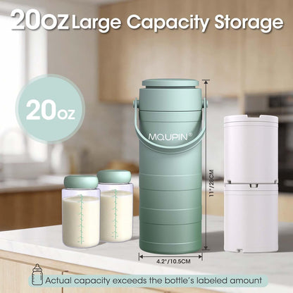 Breast Milk Cooler 20oz with Temperature Display 24Hours 360° Total Cooling Milk Bottle Storage Cooler Breast Milk Cooling Cup for Travel Outdoor (Blue)