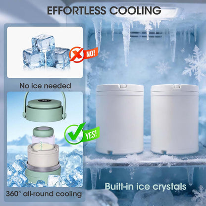 Breast Milk Cooler 20oz with Temperature Display 24Hours 360° Total Cooling Milk Bottle Storage Cooler Breast Milk Cooling Cup for Travel Outdoor (Blue)