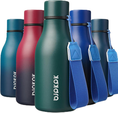18oz Insulated Water Bottle, Stainless Steel Bottle with Carry Strap | Keep Cold & Hot Vacuum Insulation, Leak-Proof BPA-Free Design, Slim Bottle Fits Most Cup Holders for Gym, Office & Travel - Colors A
