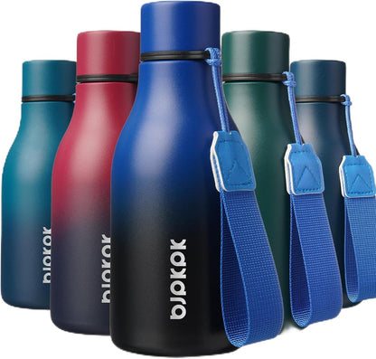 18oz Insulated Water Bottle, Stainless Steel Bottle with Carry Strap | Keep Cold & Hot Vacuum Insulation, Leak-Proof BPA-Free Design, Slim Bottle Fits Most Cup Holders for Gym, Office & Travel - Colors A