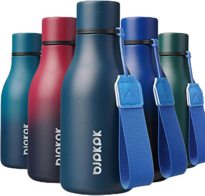18oz Insulated Water Bottle, Stainless Steel Bottle with Carry Strap | Keep Cold & Hot Vacuum Insulation, Leak-Proof BPA-Free Design, Slim Bottle Fits Most Cup Holders for Gym, Office & Travel - Colors A