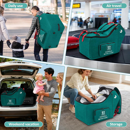 Infant Car Seat Travel Bag for Airplane Padded Car Seat Backpack