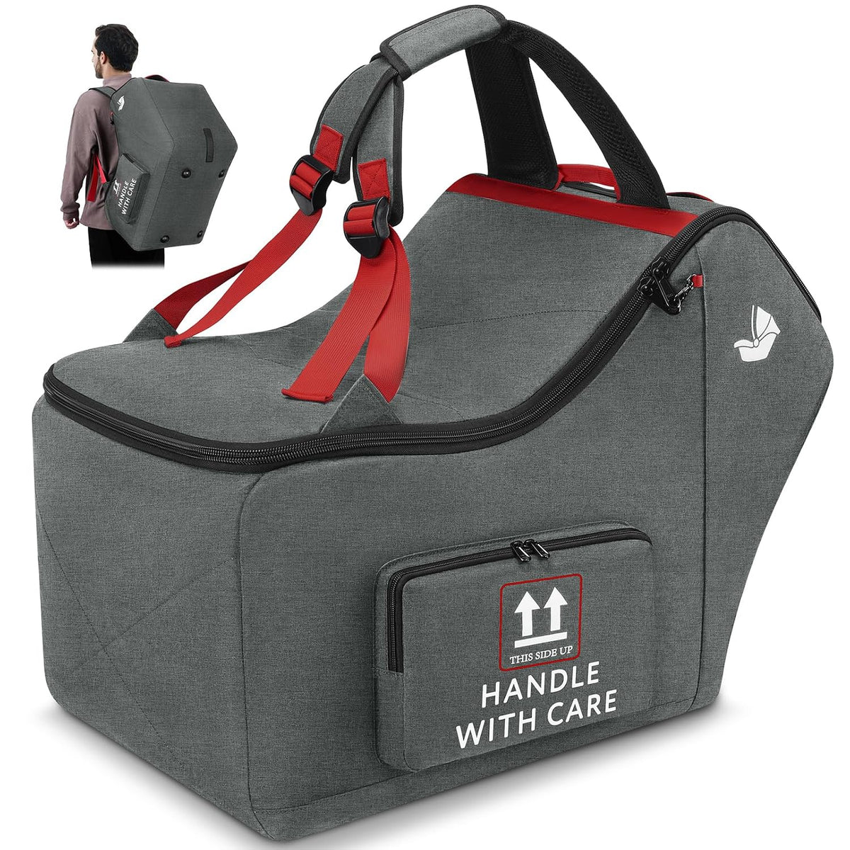 Infant Car Seat Travel Bag for Airplane Padded Car Seat Backpack
