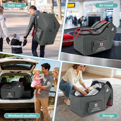 Infant Car Seat Travel Bag for Airplane Padded Car Seat Backpack