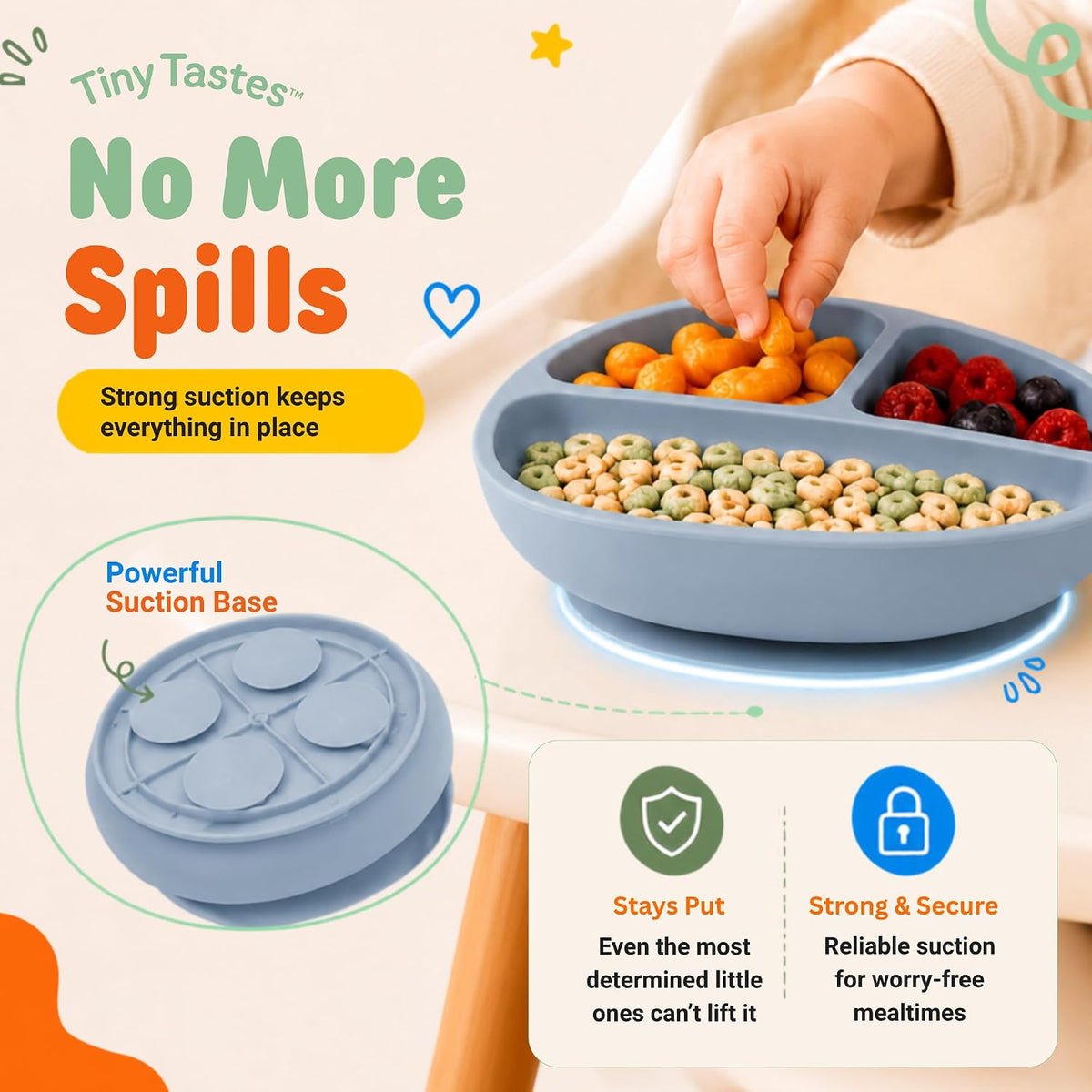 10-Piece Silicone Baby Feeding Set – Baby Led Weaning Supplies with Suction Plate & Bowl, Adjustable Bib, Snack Cup, Spoons & Fork, BPA-Free Baby Feeding Essentials for Toddlers