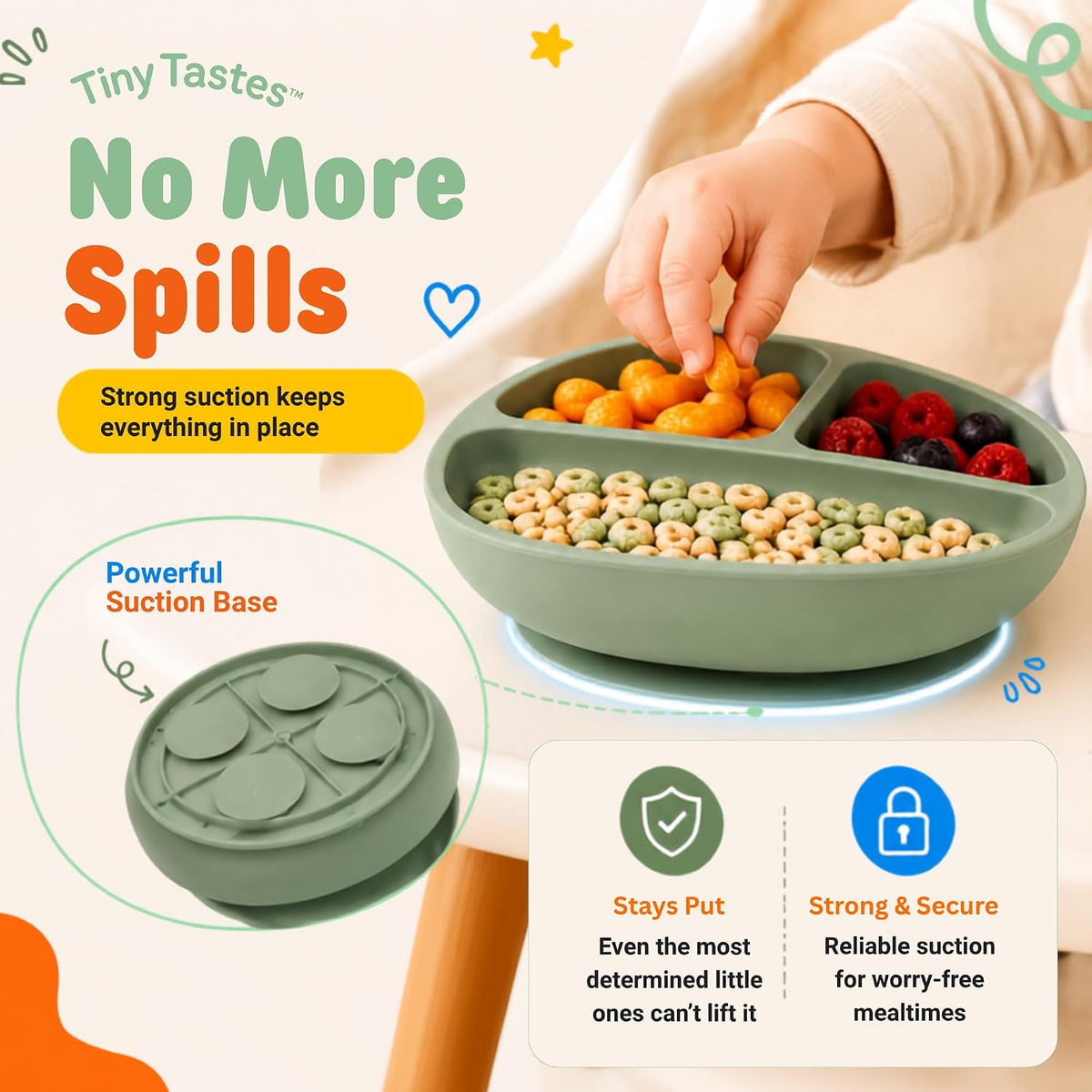 10-Piece Silicone Baby Feeding Set – Baby Led Weaning Supplies with Suction Plate & Bowl, Adjustable Bib, Snack Cup, Spoons & Fork, BPA-Free Baby Feeding Essentials for Toddlers