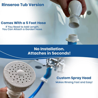 Bundle: No-Install Tub Faucet Sprayer & Scented Hair Catchers - Ultimate Bath & Shower Kit for Home, Pets, and Baby Care