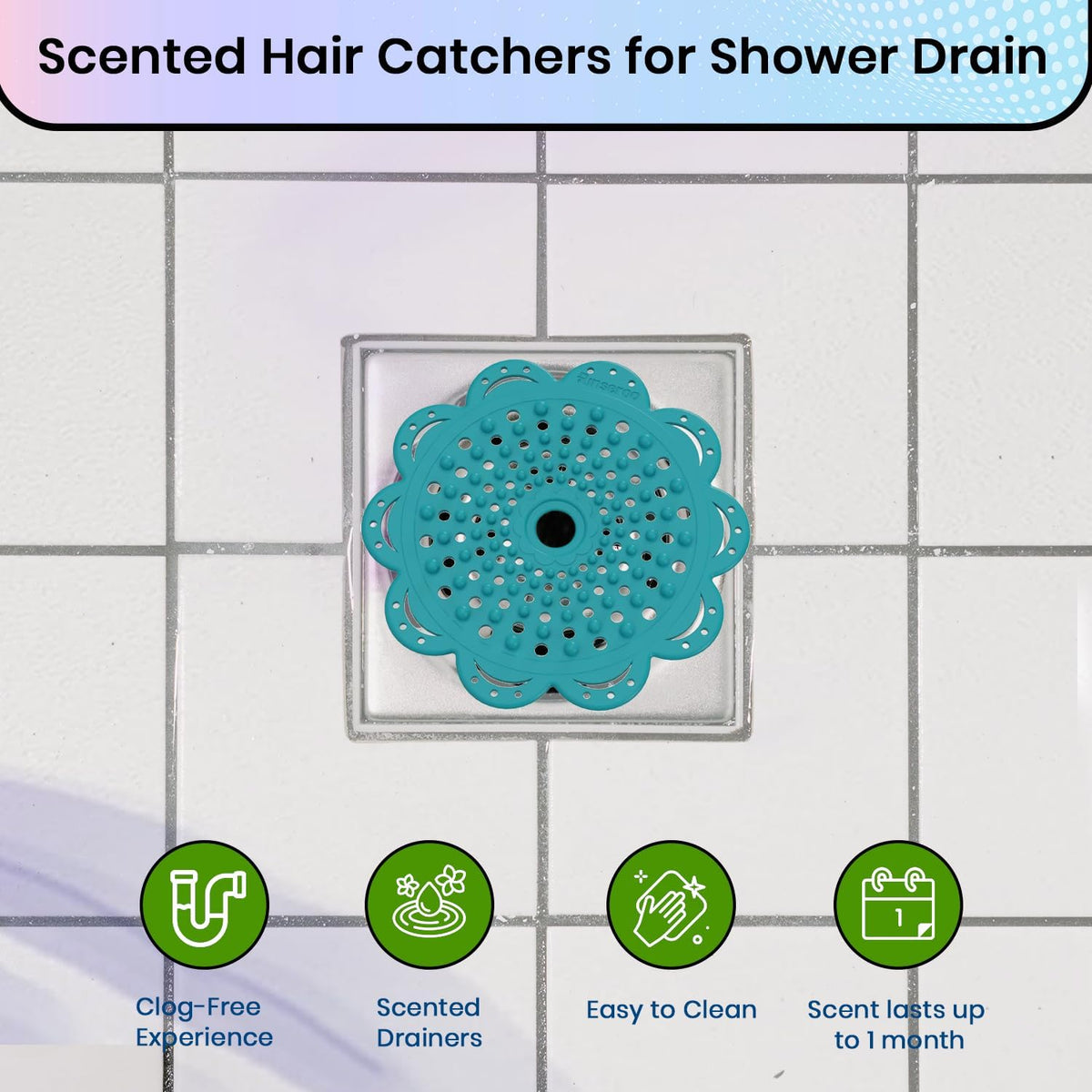 Bundle: No-Install Tub Faucet Sprayer & Scented Hair Catchers - Ultimate Bath & Shower Kit for Home, Pets, and Baby Care