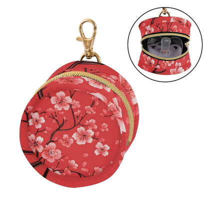 Pink Cherry Blossoms Baby Pacifier Holder Case, Dustproof Portable Storage Box for Diaper Bag Purse, Pacifier Storage Container for Boys & Girls