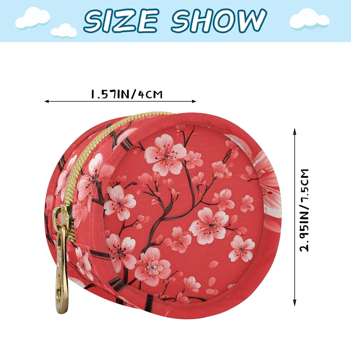 Pink Cherry Blossoms Baby Pacifier Holder Case, Dustproof Portable Storage Box for Diaper Bag Purse, Pacifier Storage Container for Boys & Girls