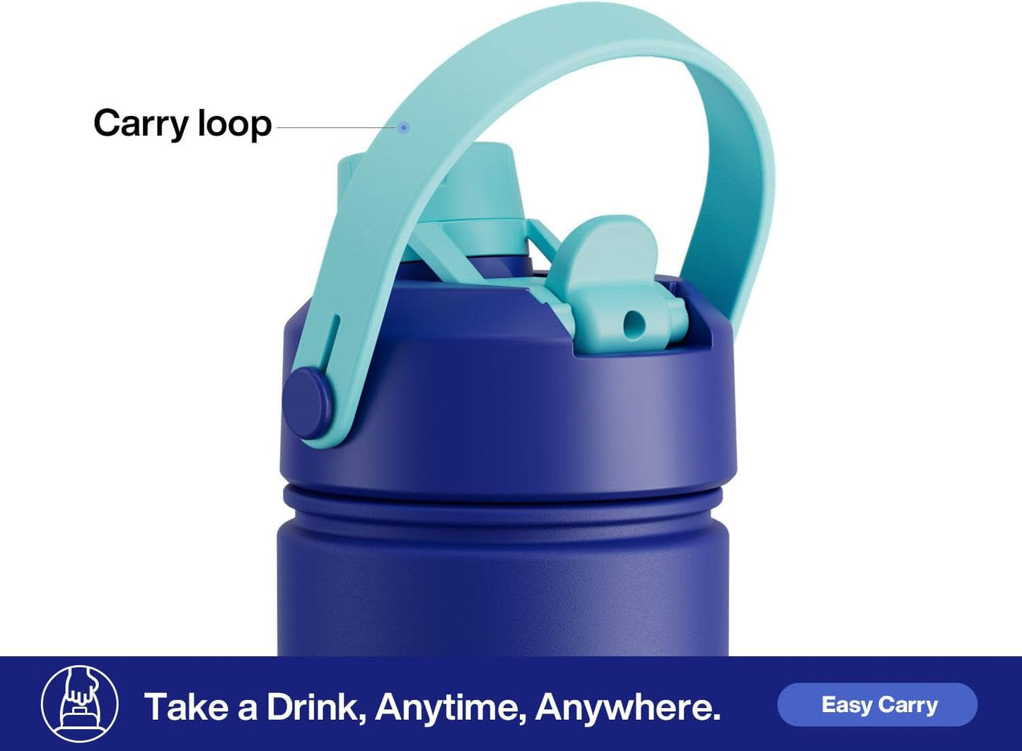 26 oz Insulated Water Bottle with 2-in-1 Straw and Spout Lid, Keep Cold 24H, Leak-Proof, Fits in Car Cup Holder, Stainless Steel Water Bottle for Sports, Gym, Travel, and School (Mousse) - Colors B
