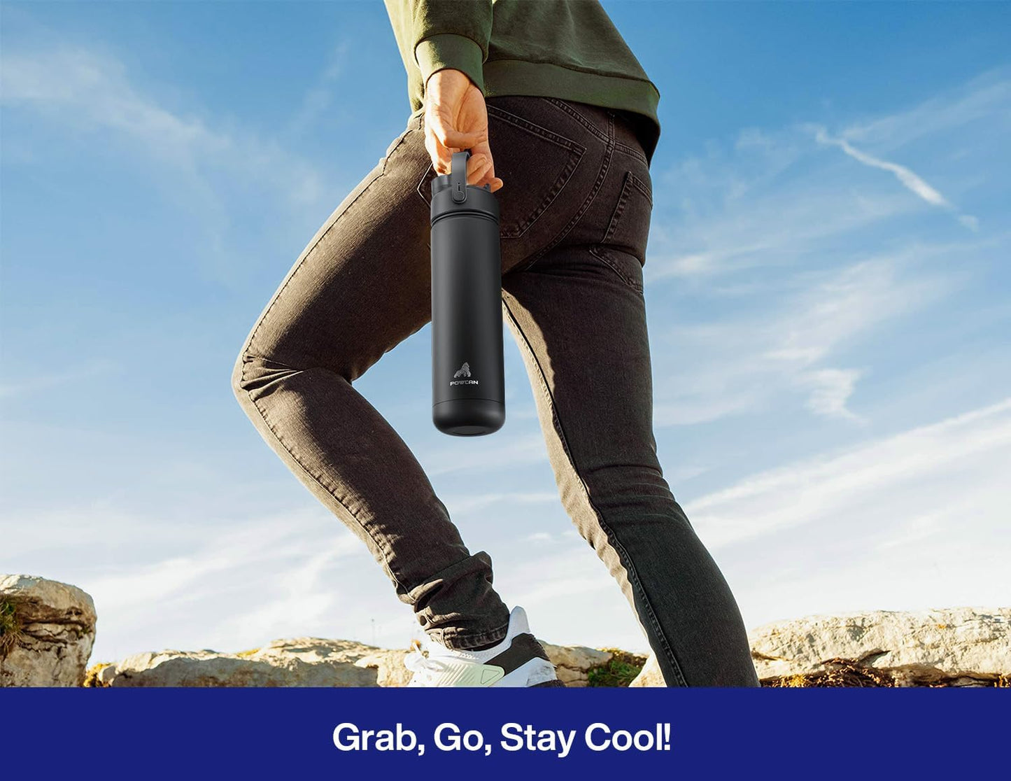 26 oz Insulated Water Bottle with 2-in-1 Straw and Spout Lid, Keep Cold 24H, Leak-Proof, Fits in Car Cup Holder, Stainless Steel Water Bottle for Sports, Gym, Travel, and School (Mousse) - Colors B