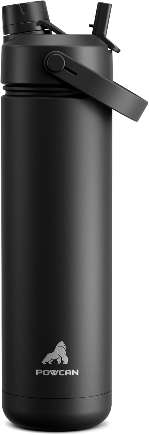 26 oz Insulated Water Bottle with 2-in-1 Straw and Spout Lid, Keep Cold 24H, Leak-Proof, Fits in Car Cup Holder, Stainless Steel Water Bottle for Sports, Gym, Travel, and School (Mousse) - Colors B