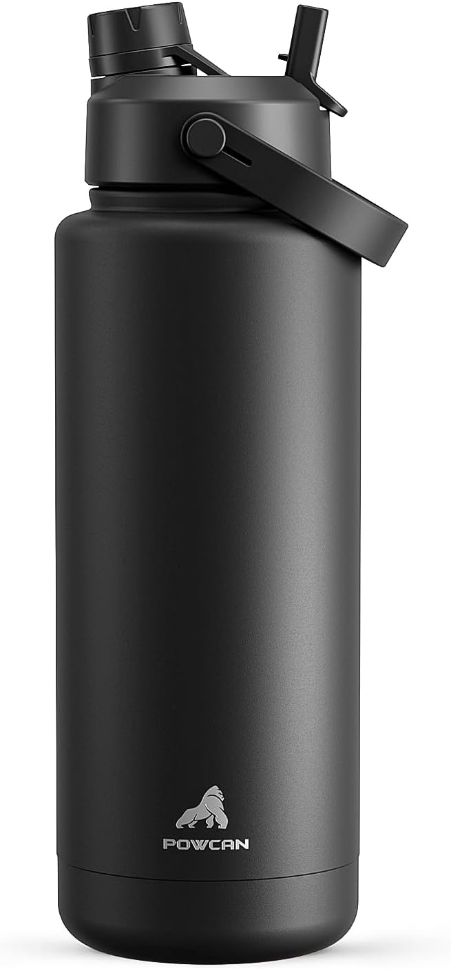 26 oz Insulated Water Bottle with 2-in-1 Straw and Spout Lid, Keep Cold 24H, Leak-Proof, Fits in Car Cup Holder, Stainless Steel Water Bottle for Sports, Gym, Travel, and School (Mousse) - Colors B