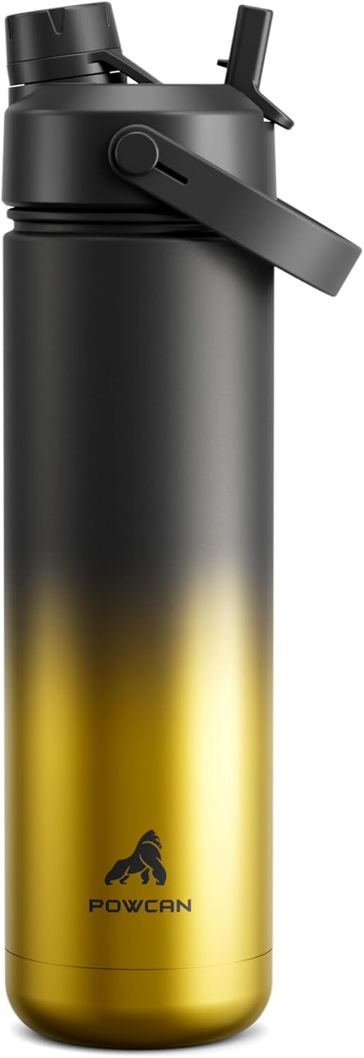 26 oz Insulated Water Bottle with 2-in-1 Straw and Spout Lid, Keep Cold 24H, Leak-Proof, Fits in Car Cup Holder, Stainless Steel Water Bottle for Sports, Gym, Travel, and School (Mousse) - Colors B