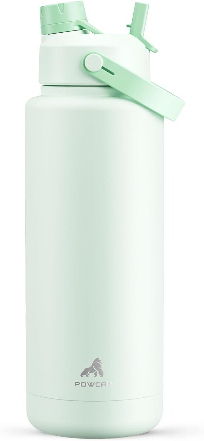 26 oz Insulated Water Bottle with 2-in-1 Straw and Spout Lid, Keep Cold 24H, Leak-Proof, Fits in Car Cup Holder, Stainless Steel Water Bottle for Sports, Gym, Travel, and School (Mousse) - Colors B