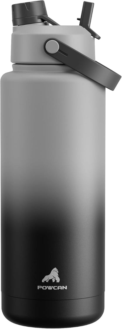 26 oz Insulated Water Bottle with 2-in-1 Straw and Spout Lid, Keep Cold 24H, Leak-Proof, Fits in Car Cup Holder, Stainless Steel Water Bottle for Sports, Gym, Travel, and School (Mousse) - Colors B