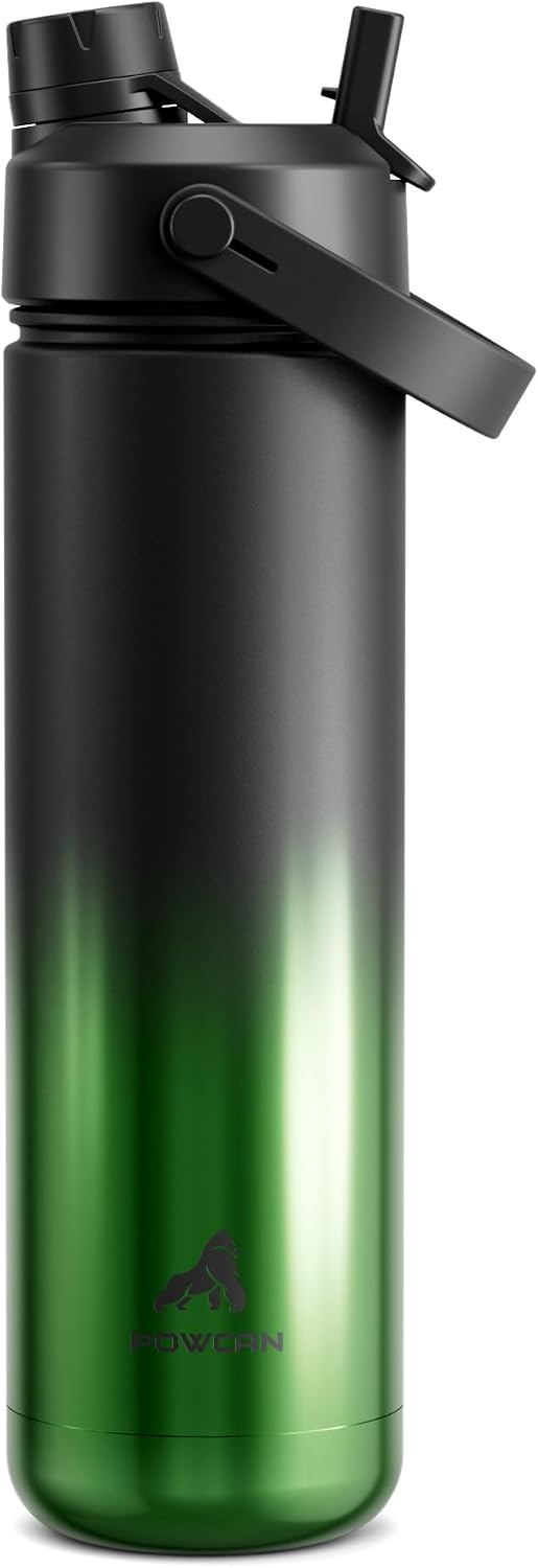 26 oz Insulated Water Bottle with 2-in-1 Straw and Spout Lid, Keep Cold 24H, Leak-Proof, Fits in Car Cup Holder, Stainless Steel Water Bottle for Sports, Gym, Travel, and School (Mousse) - Colors B