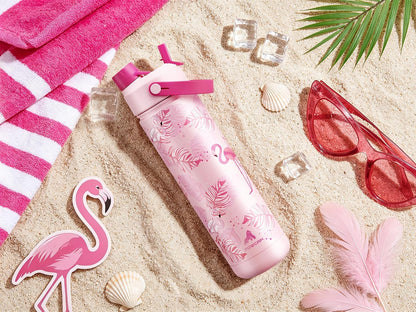 26 oz Insulated Water Bottle with 2-in-1 Straw and Spout Lid, Keep Cold 24H, Leak-Proof, Fits in Car Cup Holder, Stainless Steel Water Bottle for Sports, Gym, Travel, and School (Mousse) - Colors B