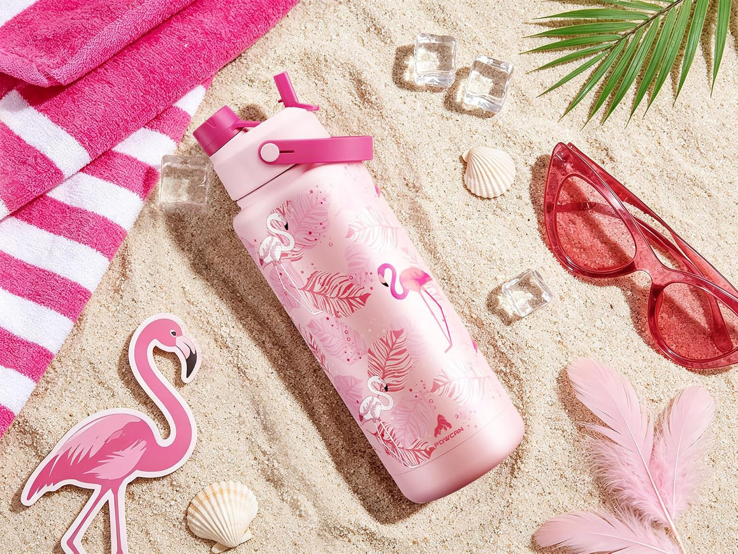 26 oz Insulated Water Bottle with 2-in-1 Straw and Spout Lid, Keep Cold 24H, Leak-Proof, Fits in Car Cup Holder, Stainless Steel Water Bottle for Sports, Gym, Travel, and School (Mousse) - Colors B