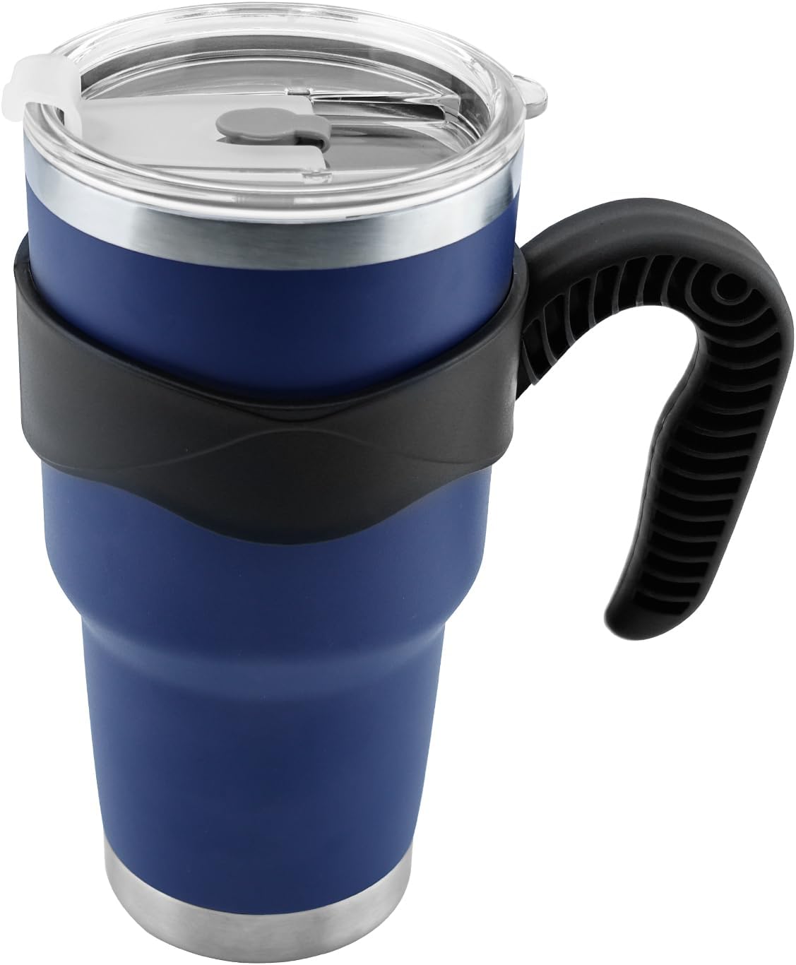 30oz Insulated Tumbler with Handle and Straw Stainless Steel Mug,Silver | Double Wall Vacuum Cup for Hot and Cold Beverages, Leak-Proof and Zero Condensation Design for Commute, Office, and Travel