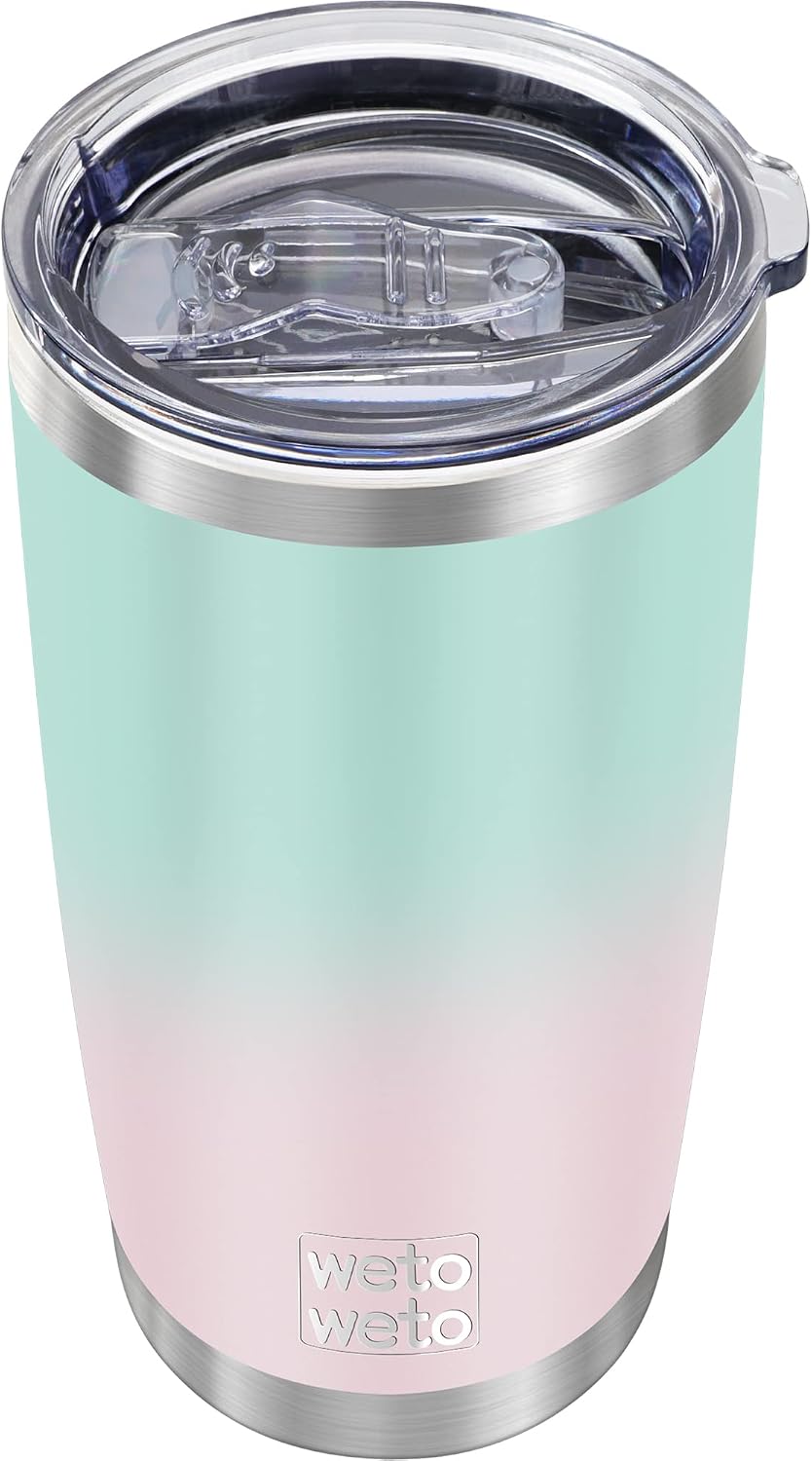 20oz Tumbler, Stainless Steel Vacuum Insulated Coffee Travel Mug, Double Wall Powder Coated Insulated Coffee Mug Travel Mug with Lid Thermal Cup for Outdoor (Navy Blue, 1 Pack)