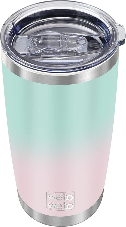 20oz Tumbler, Stainless Steel Vacuum Insulated Coffee Travel Mug, Double Wall Powder Coated Insulated Coffee Mug Travel Mug with Lid Thermal Cup for Outdoor (Navy Blue, 1 Pack)