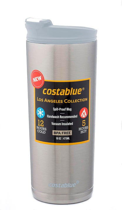 Travel Coffee Mug - 16 Oz. Stainless Steel Insulated Coffee Mug, Leak Proof Tumbler w/Dishwasher Safe Lid, Double Wall Travel Coffee Cup, Reusable Insulated Tumbler for Hot & Cold Beverages…