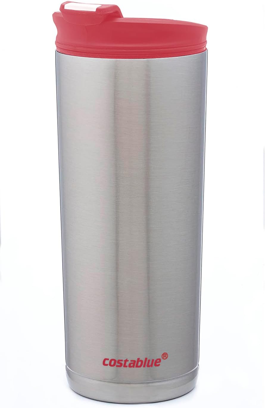 Travel Coffee Mug - 16 Oz. Stainless Steel Insulated Coffee Mug, Leak Proof Tumbler w/Dishwasher Safe Lid, Double Wall Travel Coffee Cup, Reusable Insulated Tumbler for Hot & Cold Beverages…