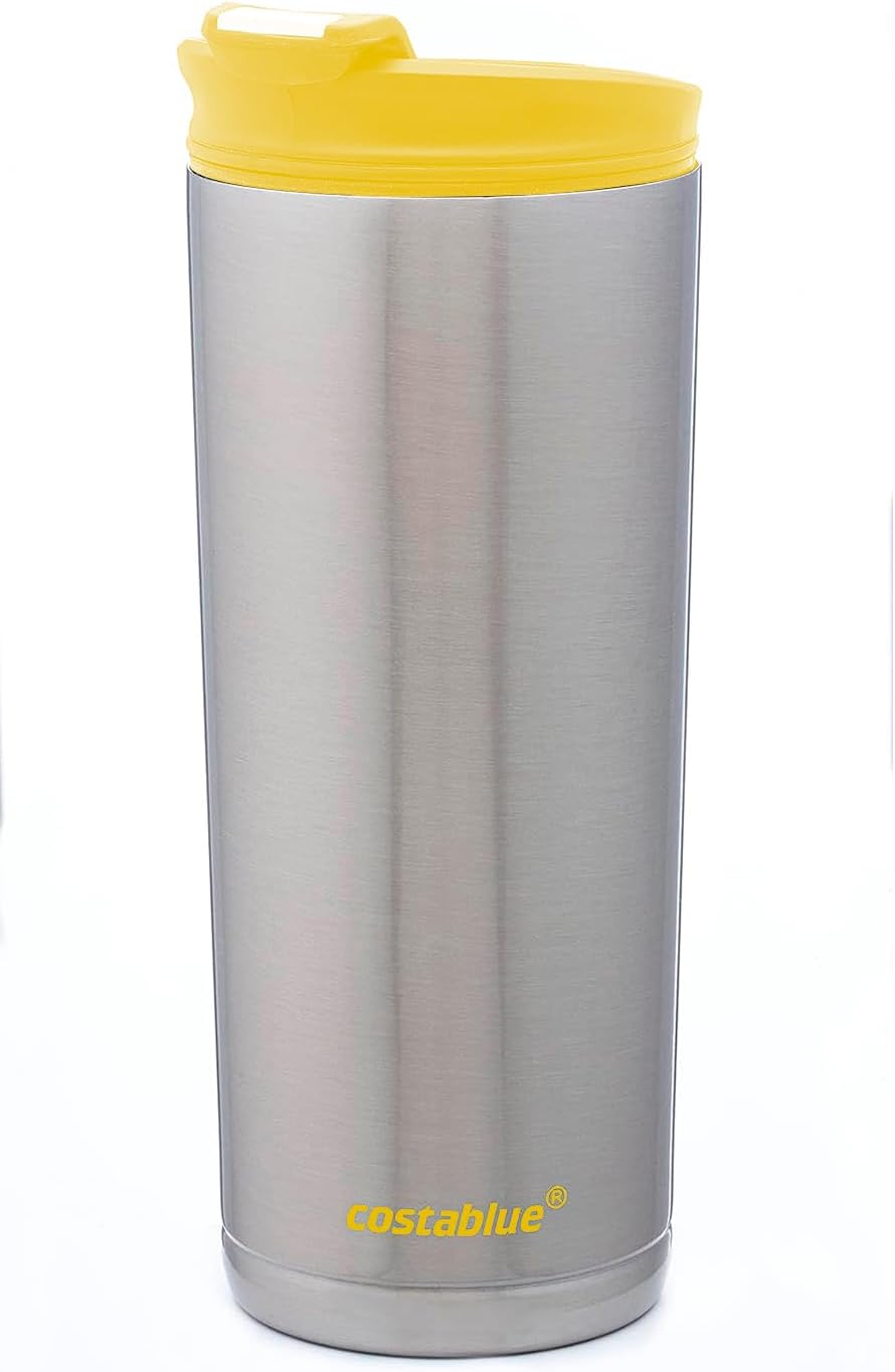 Travel Coffee Mug - 16 Oz. Stainless Steel Insulated Coffee Mug, Leak Proof Tumbler w/Dishwasher Safe Lid, Double Wall Travel Coffee Cup, Reusable Insulated Tumbler for Hot & Cold Beverages…