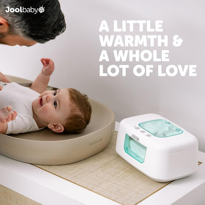 TinyBums Baby Wipe Warmer & Dispenser with LED Changing Light & On/Off Switch (Gray)