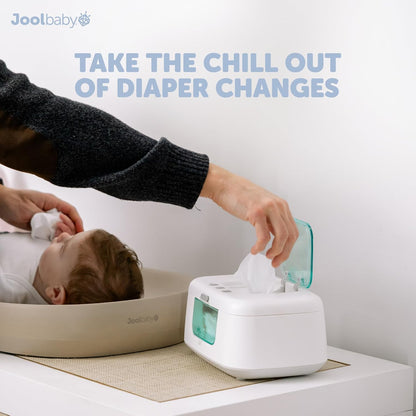 TinyBums Baby Wipe Warmer & Dispenser with LED Changing Light & On/Off Switch (Gray)