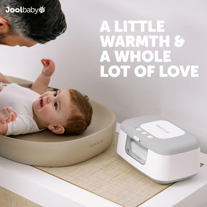 TinyBums Baby Wipe Warmer & Dispenser with LED Changing Light & On/Off Switch (Gray)