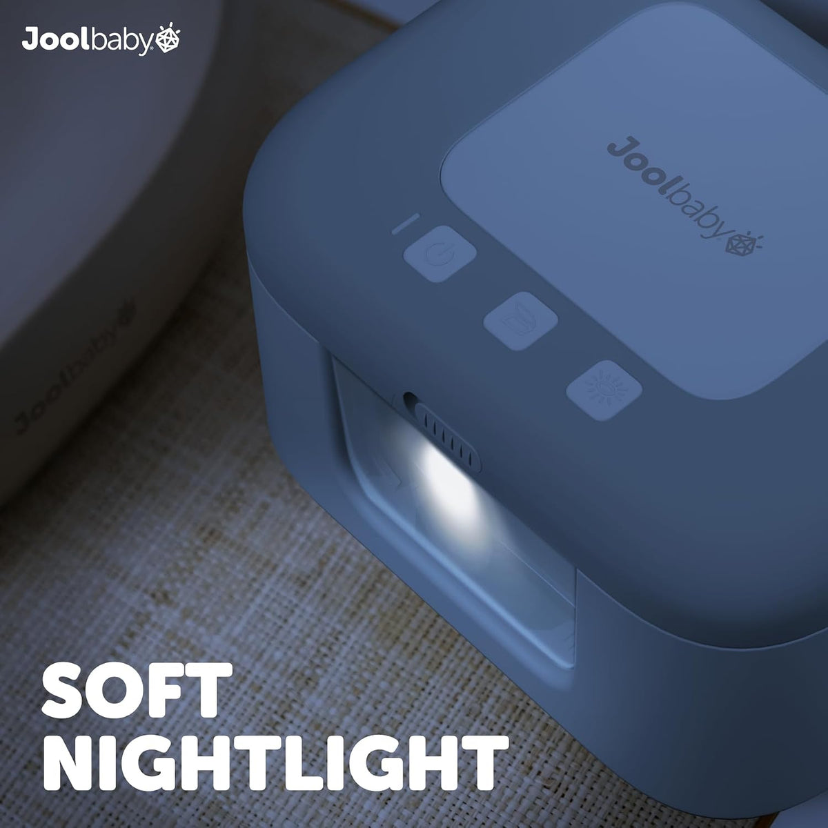 TinyBums Baby Wipe Warmer & Dispenser with LED Changing Light & On/Off Switch (Gray)