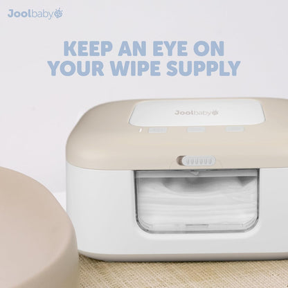 TinyBums Baby Wipe Warmer & Dispenser with LED Changing Light & On/Off Switch (Gray)