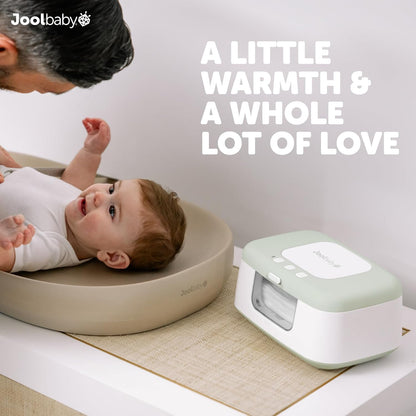 TinyBums Baby Wipe Warmer & Dispenser with LED Changing Light & On/Off Switch (Gray)