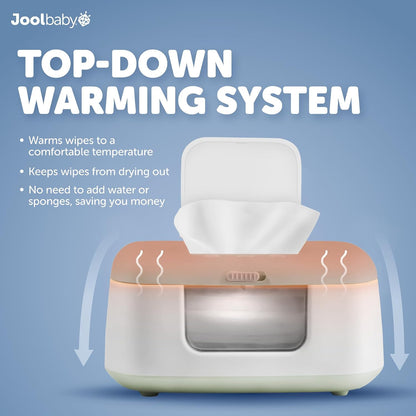 TinyBums Baby Wipe Warmer & Dispenser with LED Changing Light & On/Off Switch (Gray)