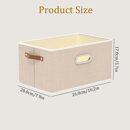 Fabric Storage Baskets,13.0x9.1x7.9in,White/Grey