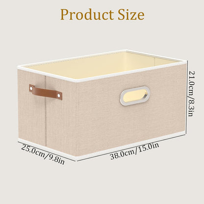 Fabric Storage Baskets,13.0x9.1x7.9in,White/Grey