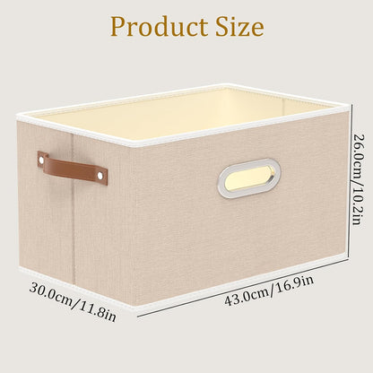 Fabric Storage Baskets,13.0x9.1x7.9in,White/Grey