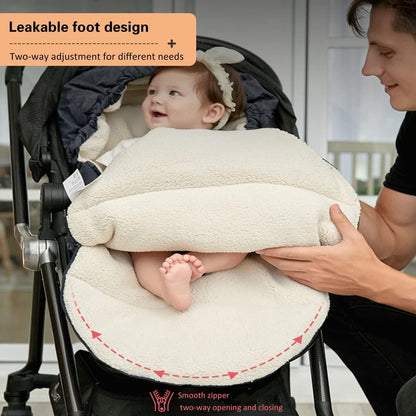 Waterproof Thickened Universal Stroller Blanket - Baby/Toddler Stroller Footmuff, Sleeping Bag & Bunting, Cold-Weather Winter Cover（Dark Grey）