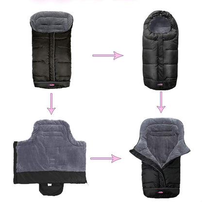 Cozy Toe Stroller Bunting Bag,Soft Coral Fleece Lining,Weather Proof Universal Footmuff Adaptable for Strollers Joggers Pushchair