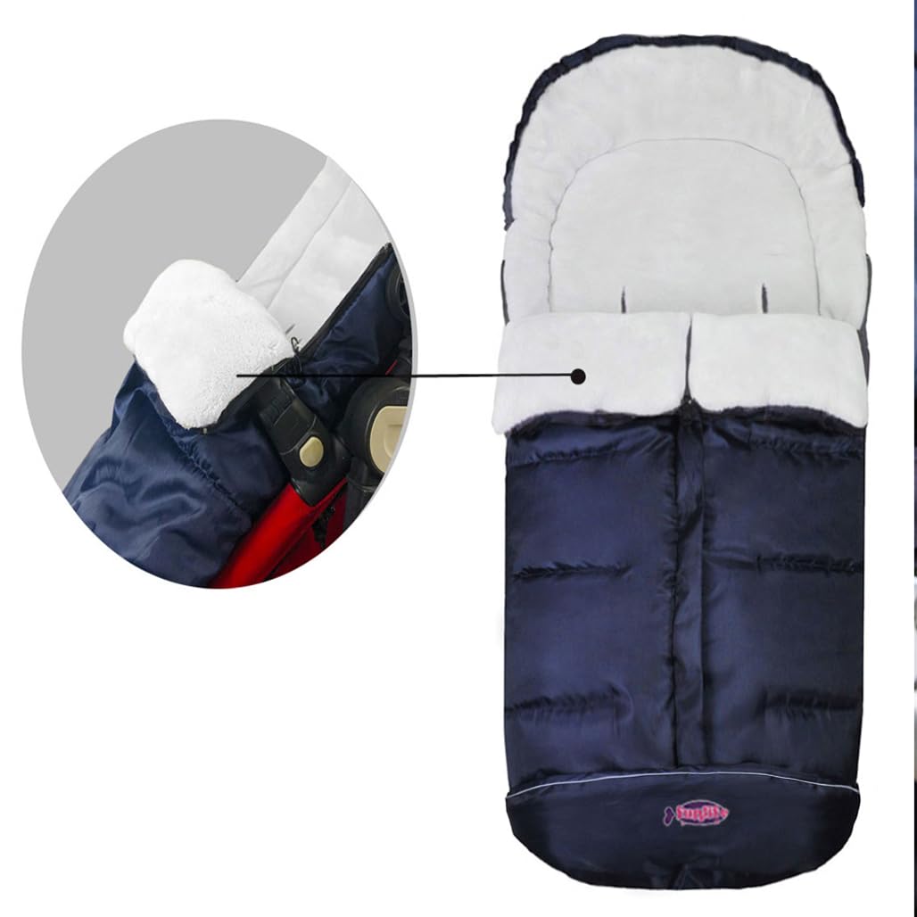 Cozy Toe Stroller Bunting Bag,Soft Coral Fleece Lining,Weather Proof Universal Footmuff Adaptable for Strollers Joggers Pushchair