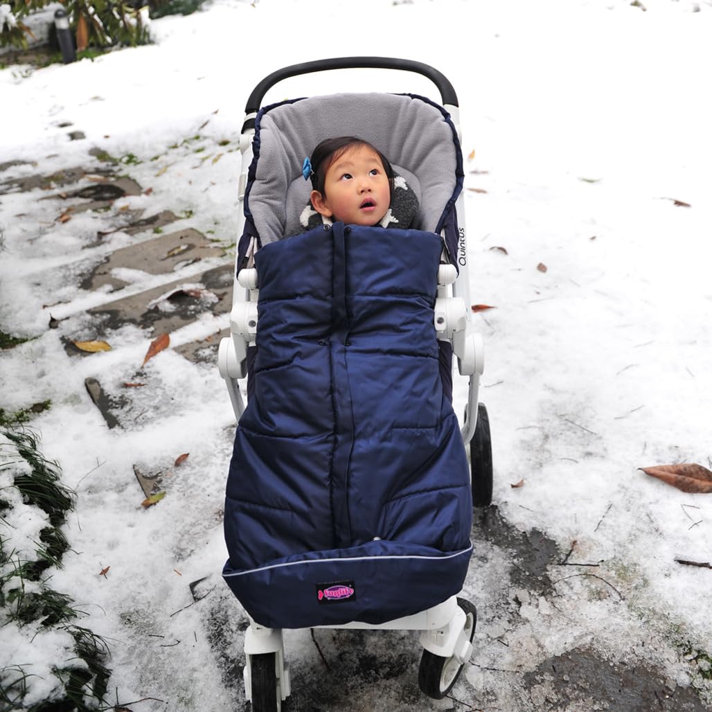 Cozy Toe Stroller Bunting Bag,Soft Coral Fleece Lining,Weather Proof Universal Footmuff Adaptable for Strollers Joggers Pushchair