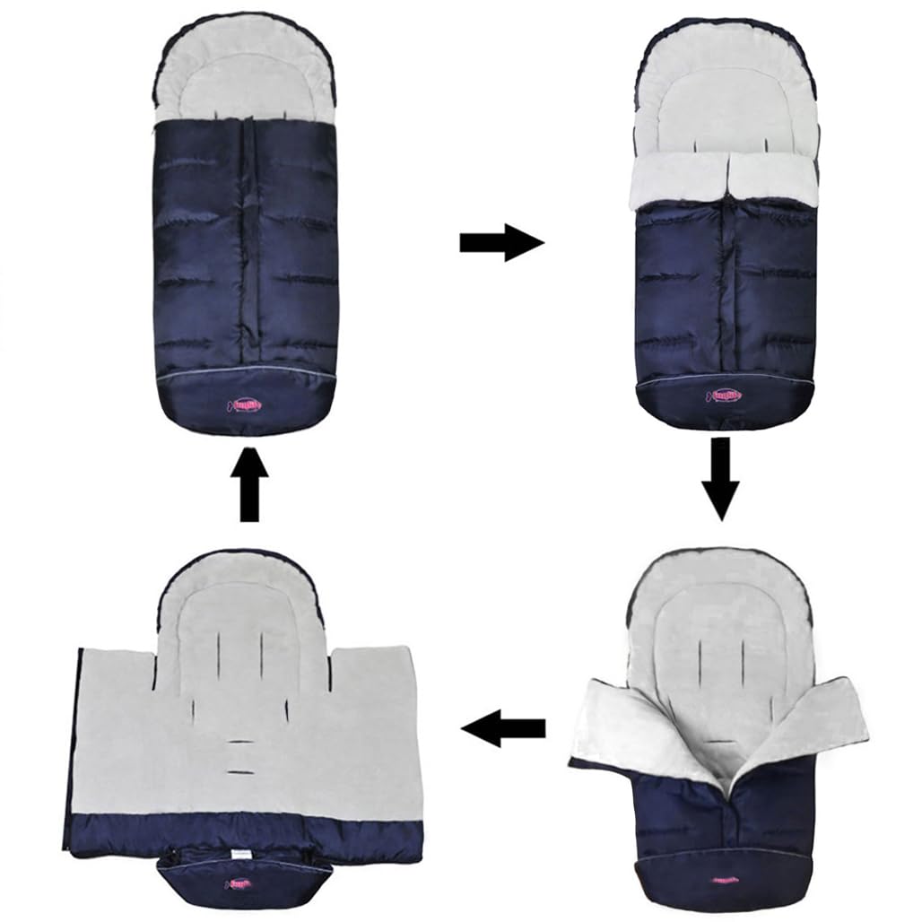 Cozy Toe Stroller Bunting Bag,Soft Coral Fleece Lining,Weather Proof Universal Footmuff Adaptable for Strollers Joggers Pushchair