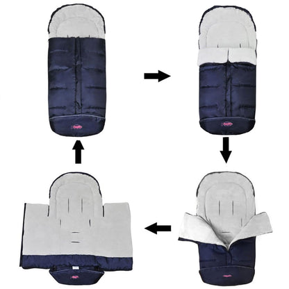 Cozy Toe Stroller Bunting Bag,Soft Coral Fleece Lining,Weather Proof Universal Footmuff Adaptable for Strollers Joggers Pushchair