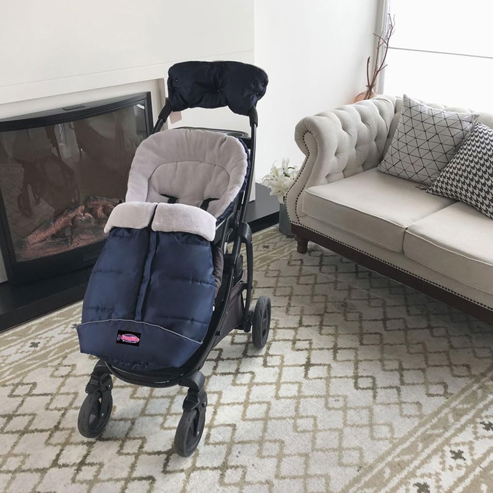 Cozy Toe Stroller Bunting Bag,Soft Coral Fleece Lining,Weather Proof Universal Footmuff Adaptable for Strollers Joggers Pushchair